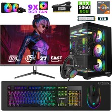 Xaser Star X470 Ryzen 7 7800X3D 32GB Ram 1tb M.2 Nvme SSD 8gb RTX5060 27" 300Hz Oyuncu Bilgisayarı