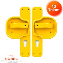Nobel (10 Adet) Okul Kapı Kolu –kreş, Anaokulu ve Sınıf Kapıları Için Çocuk Korumalı Emniyetli Dayanıklı Plastik Kapı Kolu - Sarı