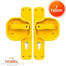 Nobel Okul Kapı Kolu –kreş, Anaokulu ve Sınıf Kapıları Için Çocuk Korumalı Emniyetli Dayanıklı Plastik Kapı Kolu - Sarı