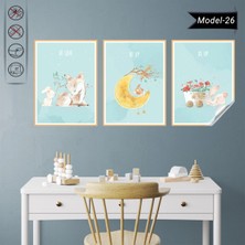 Akıllı Kağıt Statik Tutunma Özellikli Tablo - Poster Çocuk Odası (Model-26)