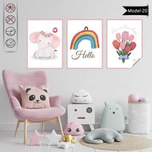 Akıllı Kağıt Statik Tutunma Özellikli Tablo - Poster Çocuk Odası (Model-20)
