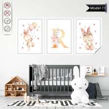 Akıllı Kağıt Statik Tutunma Özellikli Tablo - Poster Çocuk Odası (Model-11)