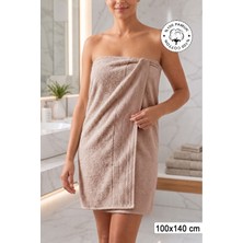 Vionel Home %100 Pamuk Softure Banyo Havlusu | Yüksek Emici | Yumuşak Dokulu | Premium Havlu | 100X140 cm - Vizon
