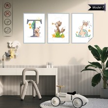 Akıllı Kağıt Statik Tutunma Özellikli Tablo - Poster Çocuk Odası (Model-7)