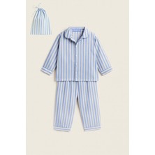 Baby Lory Kids Store Unisex Çizgili Çocuk Pijama Takım