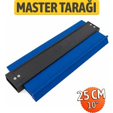 Badem10 WXZ6002 Plastik Kontur Tarak Profil Şablonu 25 cm Çift Taraflı Ölçü Kopyalama Aparatı