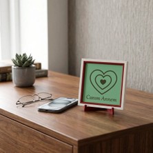 Miawiki Anneler Günü'ne Özel Modern Kalp Dekoratif Set | Estetik ve Anlamlı 10X10 cm Minyatür Obje