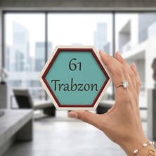 Miawiki Karadeniz ve Trabzon Şehir Hatırası "61" Motifli Özel Üretim Ayaklı Masa Süsü 10x10 cm
