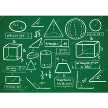 Prime Concept Hacim Formülleri Matematik Posteri 50X70 cm - Vinil ( Branda )