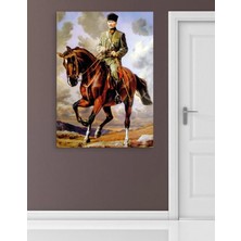 Prime Concept Atatürk At Üstünde Poster 50X70 cm - Vinil ( Branda )