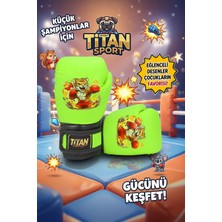 Titan Sport Çocuk Boks Eldiveni Neon Sarı Kaplan Eldiven