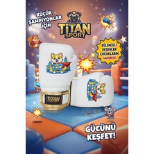 Titan Sport Çocuk Boks Eldiveni Beyaz Süpermen Tilki Model