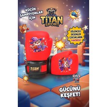 Titan Sport Çocuk Boks Eldiveni Neon Turuncu Peri Baykuş Model