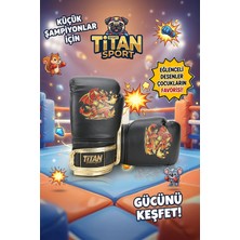 Titan Sport Çocuk Boks Eldiveni Siyah Ateş Ejderhası