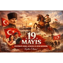 Prime Concept 19 Mayıs Branda - Afiş - Poster - 100X200 cm - Kişiye Özel Üretimdir