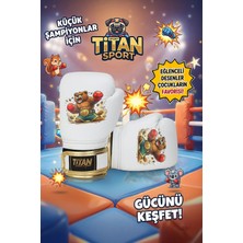Titan Sport Çocuk Boks Eldiveni Beyaz Vahşi Ayı Model