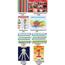 Prime Concept Dev Okul Seti 8 Parça Vinil Baskı ( Ataturk Köşesi,harita,ritmiktablo,sınıfkuralları,zamanbirimleri