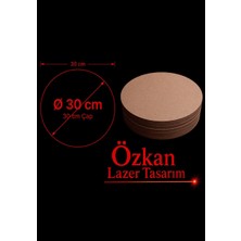 Özkan Lazer 18 Adet 30 cm Supla 3 mm Ham Mdf Amerikan Servisleri Runner