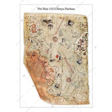 Prime Concept Piri Reis Dünya Haritası 50X70 cm - Vinil ( Branda )