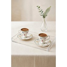 Kitchen Life Gözde 4 Parça 2 Kişilik Porselen Kahve Fincan Takımı 100 ml