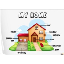 Prime Concept Ingilizce My Home Afişi (Vinil) 50X70 cm