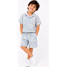 Cg Kids Desenli Ince Keten Kaliteli Kumaş Erkek Çocuk Alt Üst Takım