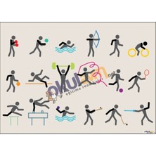 Prime Concept Olimpik Sporlar Afişi 1 (Vinil) 35X50 cm