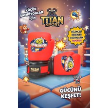 Titan Sport Çocuk Boks Eldiveni Neon Turuncu Uzaylı Model