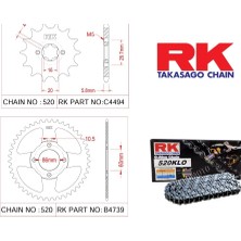 486-346-KLO Tvs Apache Rtr 200 Rk Zincir Dişli Oringli Set