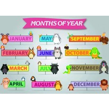 Prime Concept Months Of Year - Yılın Ayları Branda Baskı 50X70 cm