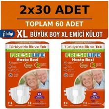 Freshlife Belbantlı Xlarge Ekstra Büyük Boy Hasta Bezi 60 Adet 2X30 Paket Xl