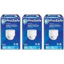 Prosafe Emici Külot Xlarge Ekstra Büyük Boy Hasta Bezi 90 Adet 3X30 Paket Xl