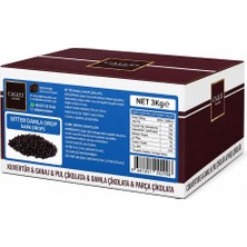 Callei Chocolate Bitter Damla Çikolata 3 kg – Pasta, Kurabiye ve Profesyonel Tatlı Tarifleri Için Yoğun Bitter Çikolata