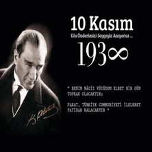 Prime Concept Atatürk 10 Kasım Afişi - Vinil - Branda Baskı ( 68 x 51 )