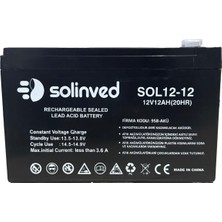 Solinved 12V 12AH Kuru Tip Akü