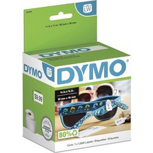Dymo Lw 2-Up Fiya T Etiketi Etiketi Etiketi Yazicisi Için, Beyaz, 1,9 x 1,9 Cm, 1 Rulo 1.500 Adet