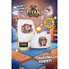 Titan Sport Çocuk Boks Eldiveni Beyaz Kareteci Maymun Modeli