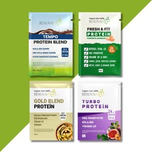 RENOVAFOOD 8’li Tam Öğün Protein Deneme Paketi Çikolata Orman Meyveleri Vanilya Humus 40GX8
