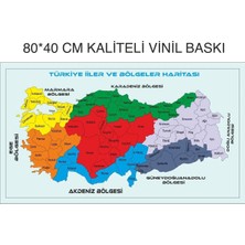 Prime Concept Türkiye Iller ve Bölgeler Haritası 50 x 70 cm