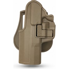 Unicorn Canik Tp9 Sol El Uyumlu Kilitli Polimer Tabanca Kılıfı Koyu Kum Beji, Hızlı Çekim