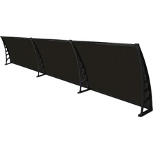 Crocus Kapı Pencere Üstü Pratik Sundurma 80×360 – Siyah