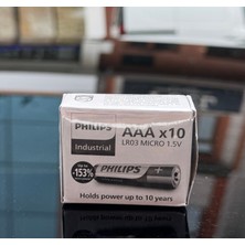 CHILLTECH Philips Industrial Aaa Alkalin Pil 10’lu Paket LR03 1.5V Ince Kalem Pil