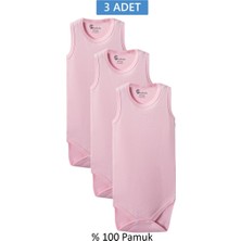 Royaleks Pembe Askılı Body Zıbın 2-7 Yaş Çocuklar Için (3 Adet) Alttan Çıtçıtlı Özel Gereksinim