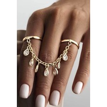 Mimoza Accessories Ikili Sallantılı Yüzük
