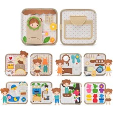 İğne İzi Montessori Keçe Eğitim Çantası - Günlük Rutinleri Öğreten Keçe Kitap - Keçe Aktivite Kitabı – Çocuklar İçin Eğitici Kitap -  Çocuk Eğitim Oyuncağı