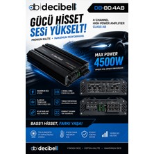 Decibell | DB-80.4AB | 4X80W | 4 Kanal Class Ab Oto Amfi