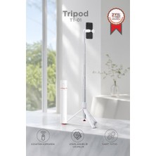 Torima Tripod Çok Amaçlı Kumandalı 1.77M Selfie Çubuğu TT01 Beyaz