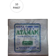 Dong-A Kalın Şeffaf Atlet Poşet Orta Boy 27X47 cm 1 kg (10 Paket-Takriben 1,450 Adet)