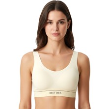Hadiora Kadın Ekru Lazer Kesim Bralet Sütyen