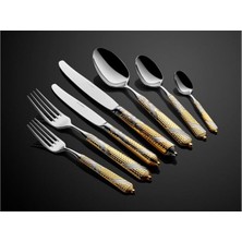Joy Carmen Embossed Cutlery 89 Parça Çatal Bıçak Kaşık Seti